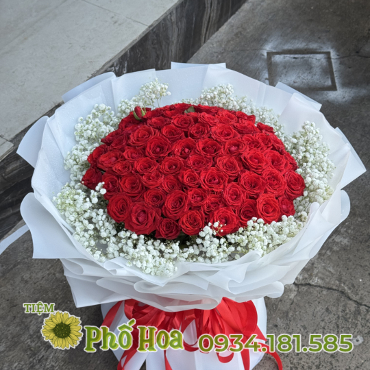 Bó tròn size bự tông đỏ