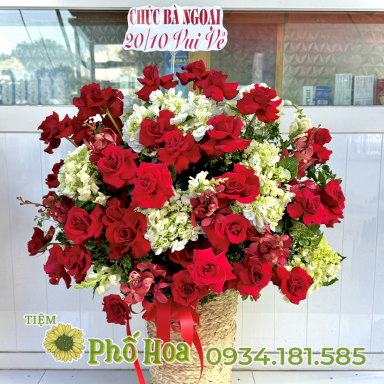 Giỏ hoa lớn chúc mừng