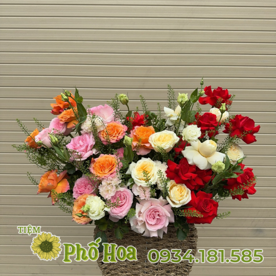 Giỏ hoa chúc mừng - ms 222