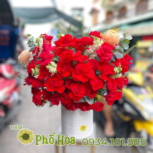 giỏ hoa hồng pháp
