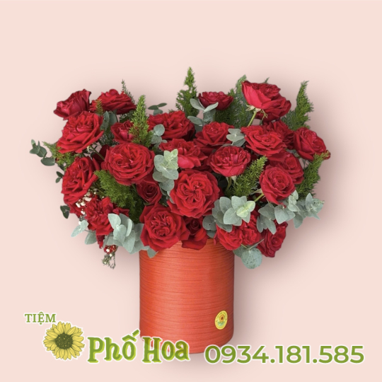 giỏ hoa hồng ohara
