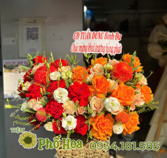 Giỏ Hoa Chúc Mừng - ms 113