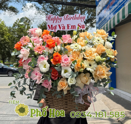 Giỏ Hoa Chúc Mừng - ms 116