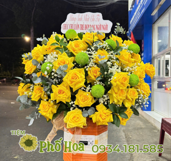 Giỏ Hoa chúc Mừng - ms 118