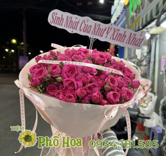 Bó tròn hồng chùm sophia